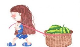 夏日吃瓜儿童插画,吃瓜小精灵的欢乐时光