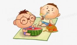 儿童夏日吃瓜图片大全,儿童吃瓜欢乐时光图片集